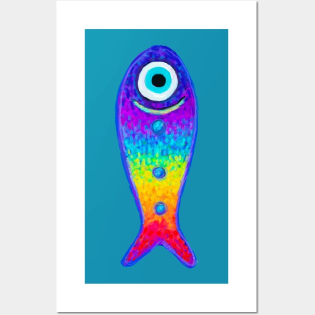 Pride Evil Eye Protection Talisman Painting Wall Art by Kraken Sky X TEEPUBLIC